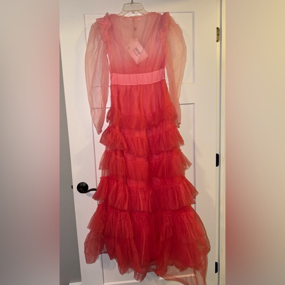 New LoveShackFancy Francoise Gown in Millennial Pink Ombre 2 - Picture 3 of 7